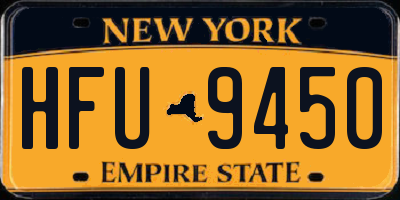 NY license plate HFU9450