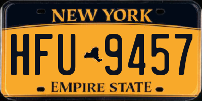 NY license plate HFU9457