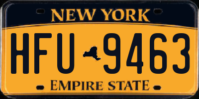NY license plate HFU9463