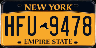 NY license plate HFU9478