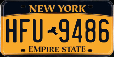 NY license plate HFU9486
