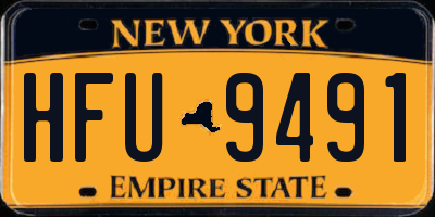 NY license plate HFU9491