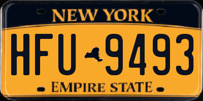 NY license plate HFU9493