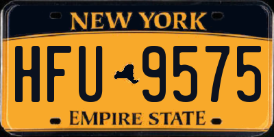 NY license plate HFU9575