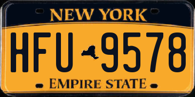 NY license plate HFU9578
