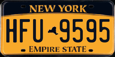 NY license plate HFU9595