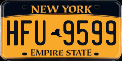 NY license plate HFU9599