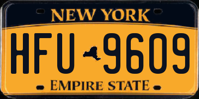 NY license plate HFU9609