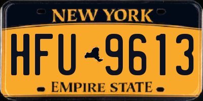 NY license plate HFU9613
