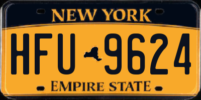 NY license plate HFU9624