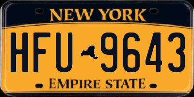 NY license plate HFU9643