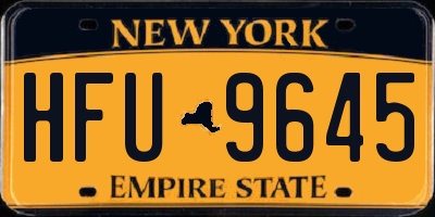 NY license plate HFU9645