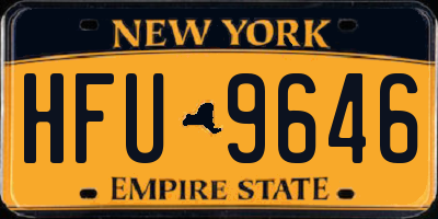 NY license plate HFU9646
