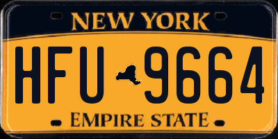 NY license plate HFU9664