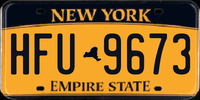 NY license plate HFU9673