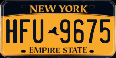 NY license plate HFU9675