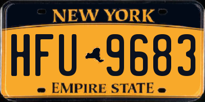 NY license plate HFU9683