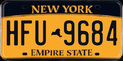 NY license plate HFU9684