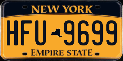 NY license plate HFU9699