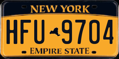 NY license plate HFU9704