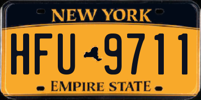 NY license plate HFU9711