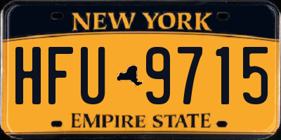 NY license plate HFU9715