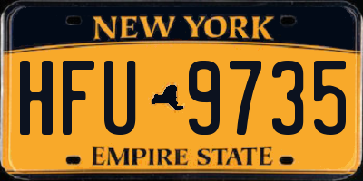 NY license plate HFU9735