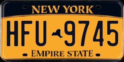 NY license plate HFU9745