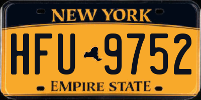 NY license plate HFU9752
