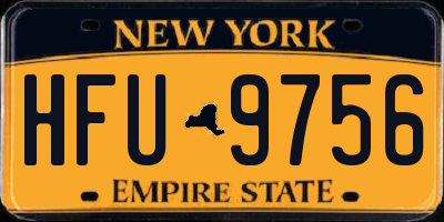 NY license plate HFU9756