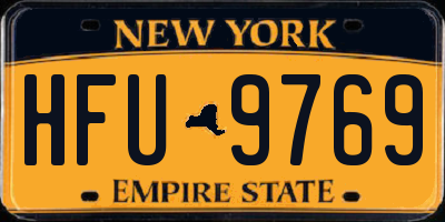 NY license plate HFU9769
