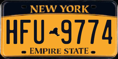NY license plate HFU9774