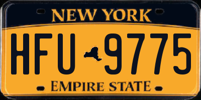 NY license plate HFU9775