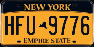 NY license plate HFU9776