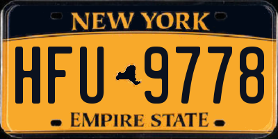 NY license plate HFU9778