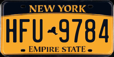 NY license plate HFU9784