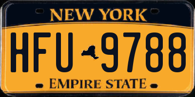 NY license plate HFU9788