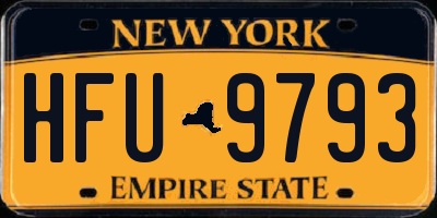 NY license plate HFU9793
