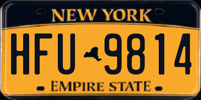 NY license plate HFU9814