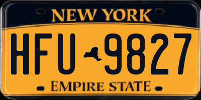 NY license plate HFU9827
