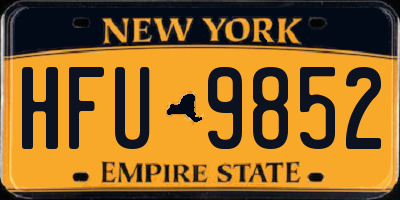 NY license plate HFU9852