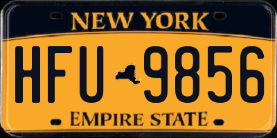 NY license plate HFU9856