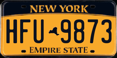 NY license plate HFU9873