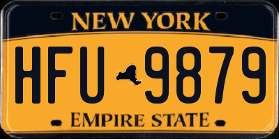 NY license plate HFU9879