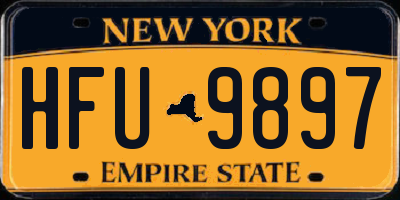 NY license plate HFU9897
