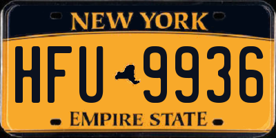 NY license plate HFU9936