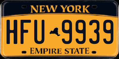NY license plate HFU9939