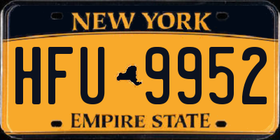 NY license plate HFU9952