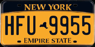 NY license plate HFU9955
