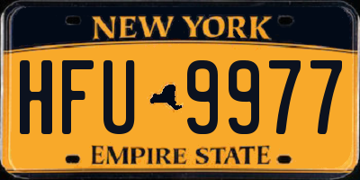 NY license plate HFU9977